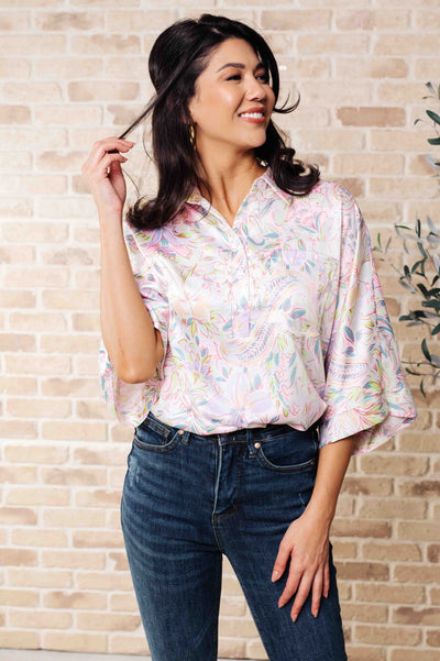 Blissful Botanicals Blouse-Tops-Authentically Radd Women's Online Boutique in Endwell, New York