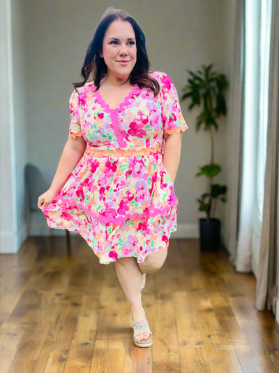 Beautiful You watercolor Dress-Authentically Radd Women's Online Boutique in Endwell, New York