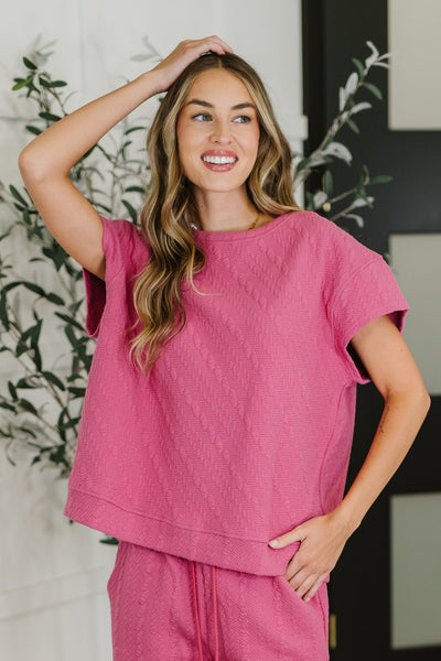 Can't Quit You Drop Shoulder Top in Magenta-Womens-Authentically Radd Women's Online Boutique in Endwell, New York