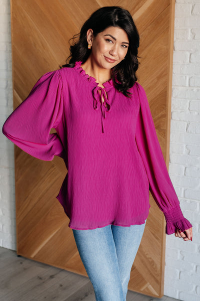 Candid Moment Ruffle Neckline Blouse-Blouses-Authentically Radd Women's Online Boutique in Endwell, New York