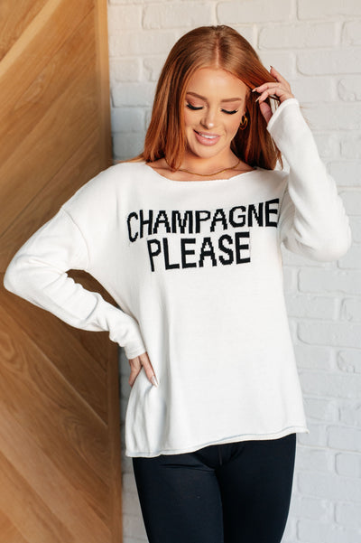 Champagne Please Lightweight Sweater-Tops-Authentically Radd Women's Online Boutique in Endwell, New York