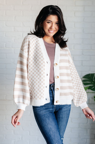 Check That Line Cardigan-Layers-Authentically Radd Women's Online Boutique in Endwell, New York