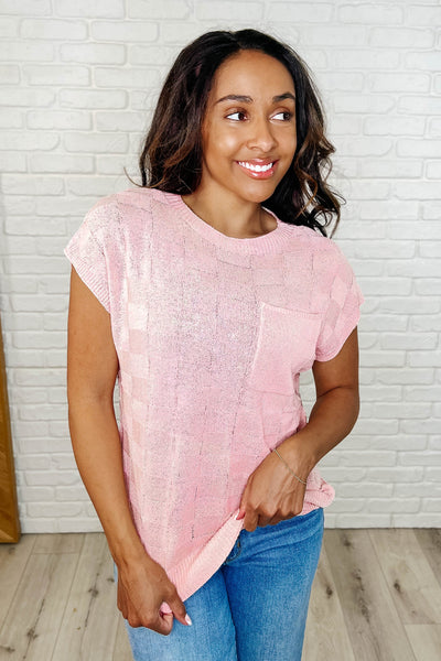 Checkmate Cap Sleeve Sweater-Tops-Authentically Radd Women's Online Boutique in Endwell, New York