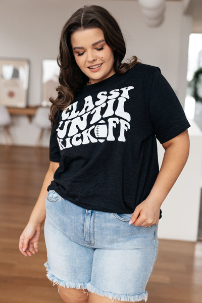 Classy Until Kickoff Tee-Tops-Authentically Radd Women's Online Boutique in Endwell, New York