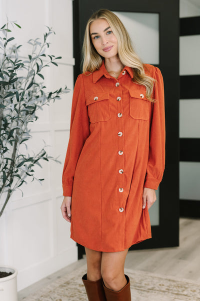 Clever in Corduroy Shirt Dress-Womens-Authentically Radd Women's Online Boutique in Endwell, New York