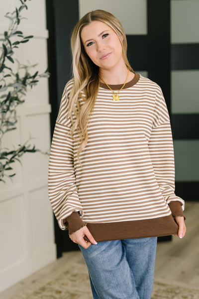 Cocoa Lane Stripe Top-Womens-Authentically Radd Women's Online Boutique in Endwell, New York