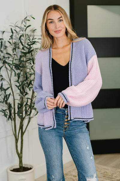 Coffee Date Color Block Cardigan-Womens-Authentically Radd Women's Online Boutique in Endwell, New York