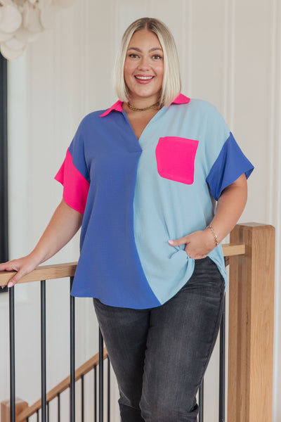 Color Me Cool Color Block Top-Tops-Authentically Radd Women's Online Boutique in Endwell, New York
