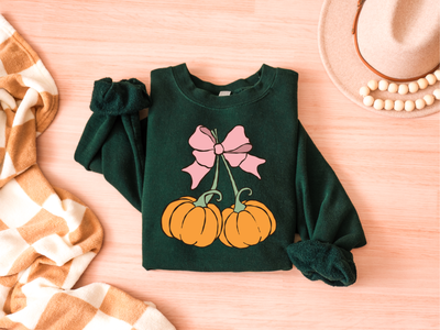 Cutsie Pumpkins Graphic Tee and Sweatshirt-Womens-Authentically Radd Women's Online Boutique in Endwell, New York