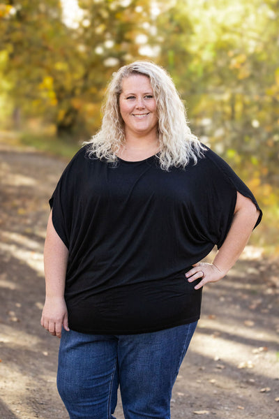 Darcy Dolman Top - Black-Authentically Radd Women's Online Boutique in Endwell, New York