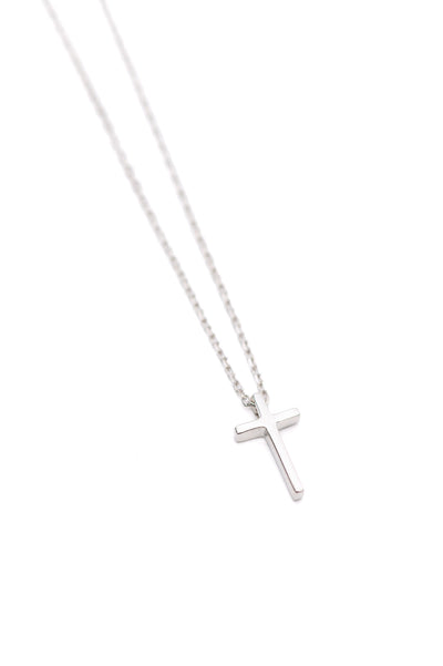 Dainty Silver Cross Necklace-Accessories-Authentically Radd Women's Online Boutique in Endwell, New York