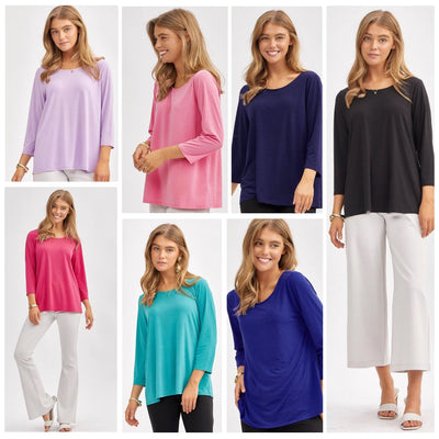 Dear Scarlett Signature Classic Round Neck Top-Womens-Authentically Radd Women's Online Boutique in Endwell, New York
