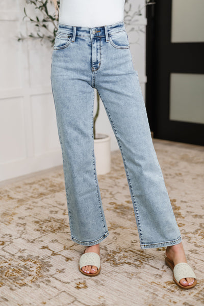Debbie High Rise Stone Wash Straight Fit Jeans-Womens-Authentically Radd Women's Online Boutique in Endwell, New York