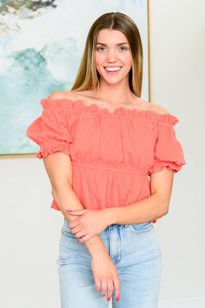 Don't Be Shy Off the Shoulder Blouse-Tops-Authentically Radd Women's Online Boutique in Endwell, New York