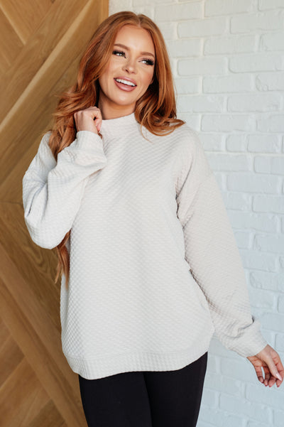 Don't Change Anything Mock Neck Pullover-Tops-Authentically Radd Women's Online Boutique in Endwell, New York