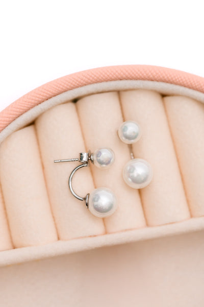 Double Pearl Stud Earrings-Accessories-Authentically Radd Women's Online Boutique in Endwell, New York