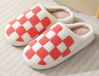 Pink Checkered Slippers-Authentically Radd Women's Online Boutique in Endwell, New York