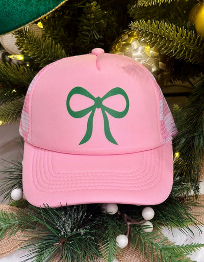 Pink Bow Trucker Hat-Authentically Radd Women's Online Boutique in Endwell, New York