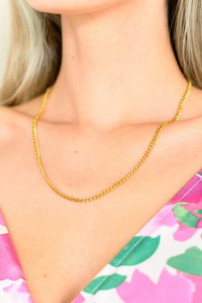 Eagerly Waiting Gold Plated Chain Necklace-Accessories-Authentically Radd Women's Online Boutique in Endwell, New York