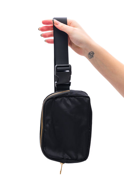 Everywhere I Go Crossbody Belt Bag in Black-Accessories-Authentically Radd Women's Online Boutique in Endwell, New York