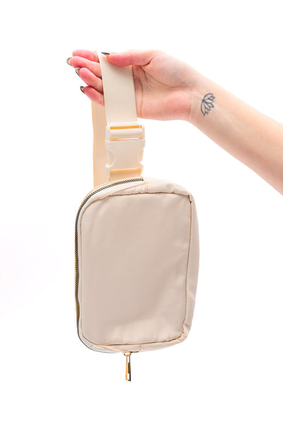 Everywhere I Go Crossbody Belt Bag in Ivory-Accessories-Authentically Radd Women's Online Boutique in Endwell, New York