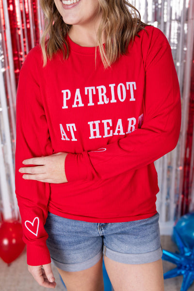 Corrine Embroidered Pullover Top - Patriot at Heart-Pullover-Authentically Radd Women's Online Boutique in Endwell, New York