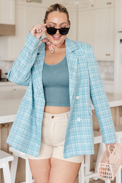 Fetch My Briefcase Plaid Blazer-Layers-Authentically Radd Women's Online Boutique in Endwell, New York