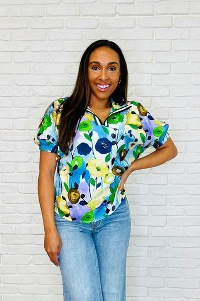 Fielding Questions Floral Top-Womens-Authentically Radd Women's Online Boutique in Endwell, New York