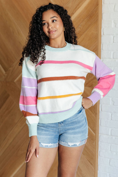 Flawless Features Striped Sweater-Tops-Authentically Radd Women's Online Boutique in Endwell, New York