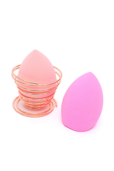 Flawless Finish Makeup Sponge Set in Pink-Health & Beauty-Authentically Radd Women's Online Boutique in Endwell, New York