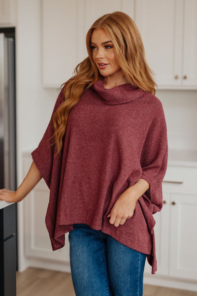 Forgive Me Cowl Neck Poncho-Layers-Authentically Radd Women's Online Boutique in Endwell, New York