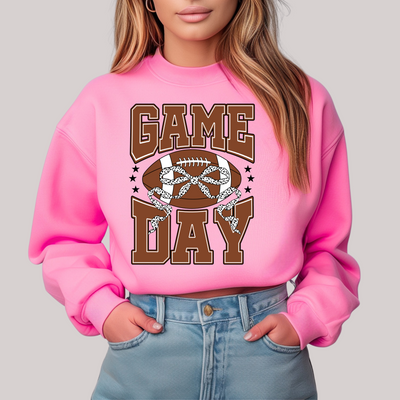 GamedayGirly in Pink Sweatshirt-Womens-Authentically Radd Women's Online Boutique in Endwell, New York