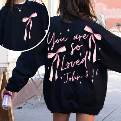 You Are So Loved Graphic Sweatshirt-Womens-Authentically Radd Women's Online Boutique in Endwell, New York