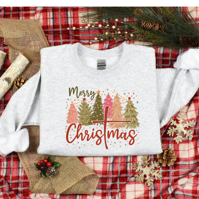 Merry Christmas Graphic Sweatshirt-Womens-Authentically Radd Women's Online Boutique in Endwell, New York