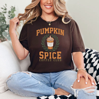 Pumpkin Spice Latte Graphic Tee-Womens-Authentically Radd Women's Online Boutique in Endwell, New York