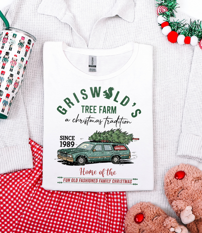 Griswold's Tree Farm Graphic Tee and Sweatshirt-Womens-Authentically Radd Women's Online Boutique in Endwell, New York