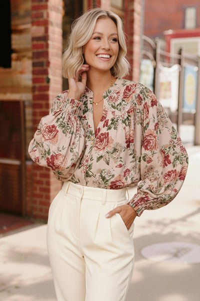 Petals & Poetry Blouse-Authentically Radd Women's Online Boutique in Endwell, New York