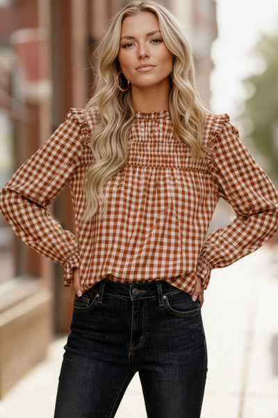 Checkmate Charm Blouse-Authentically Radd Women's Online Boutique in Endwell, New York