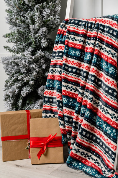 Holiday Fleece Blanket in Sweater Knit-Home & Decor-Authentically Radd Women's Online Boutique in Endwell, New York