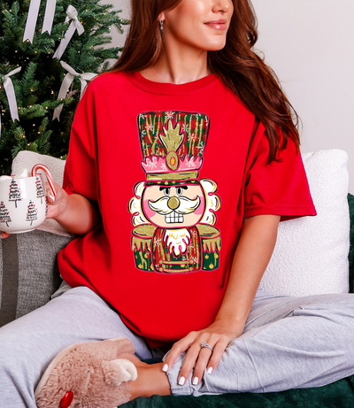 Holiday Nutcracker Graphic Tee and Sweatshirt-Womens-Authentically Radd Women's Online Boutique in Endwell, New York