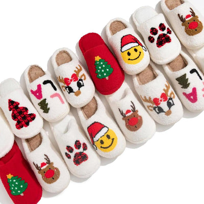 Cozy Christmas Slippers - Festive Designs for Holiday Comfort-Authentically Radd Women's Online Boutique in Endwell, New York