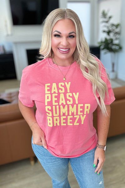Easy Peasy Summer Breezy Tee-Tops-Authentically Radd Women's Online Boutique in Endwell, New York