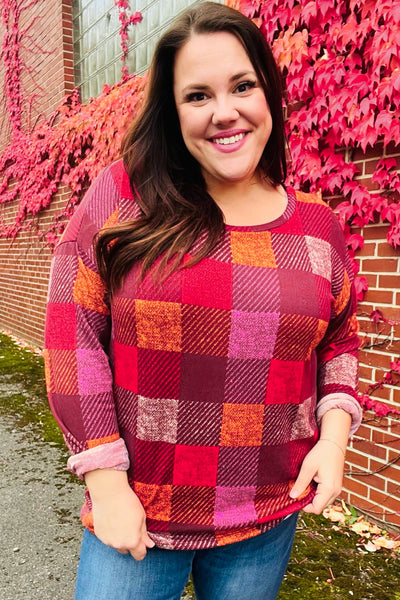 Fireside Plaid Pullover-Authentically Radd Women's Online Boutique in Endwell, New York