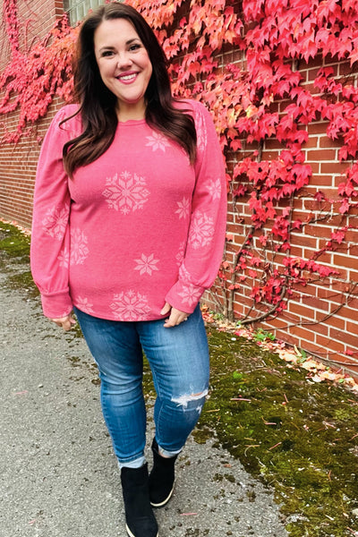 Frosted Cheer Pullover in Red-Authentically Radd Women's Online Boutique in Endwell, New York