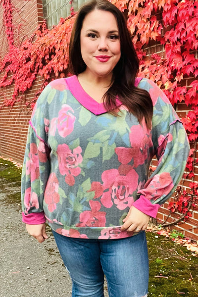 Beautiful You Floral Print V Neck-Authentically Radd Women's Online Boutique in Endwell, New York