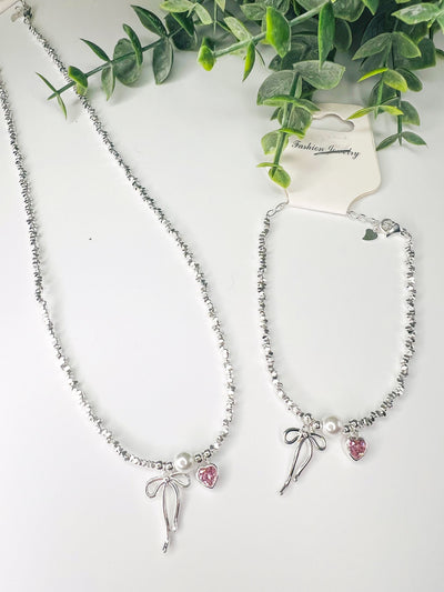 Charmed Elegance Necklace and Bracelet-Authentically Radd Women's Online Boutique in Endwell, New York