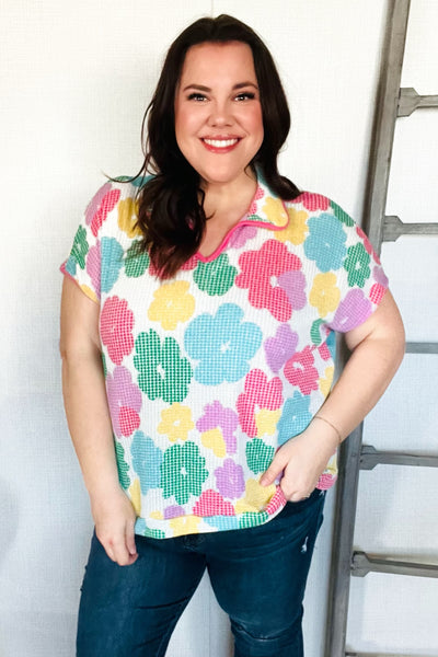 Bloom & Glow Waffle Knit Top-Authentically Radd Women's Online Boutique in Endwell, New York