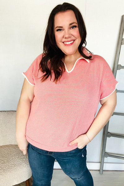 Weekend Ready Coral Top-Authentically Radd Women's Online Boutique in Endwell, New York