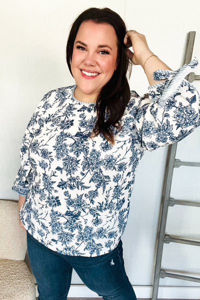 Vintage Floral Charm Blouse-Authentically Radd Women's Online Boutique in Endwell, New York