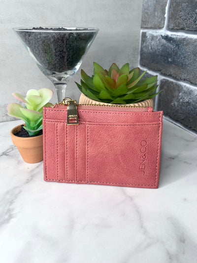 Sia Printed Card Holder Wallet - Terracotta-Authentically Radd Women's Online Boutique in Endwell, New York